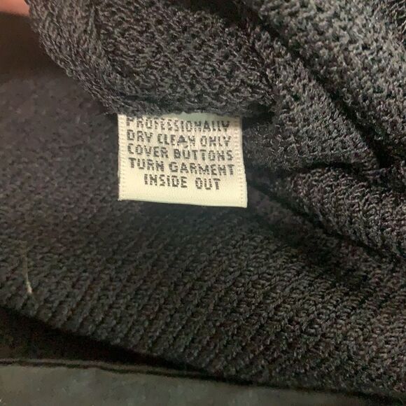 St. John VTG black with rhinestone closure knit jacket - Picture 9 of 10